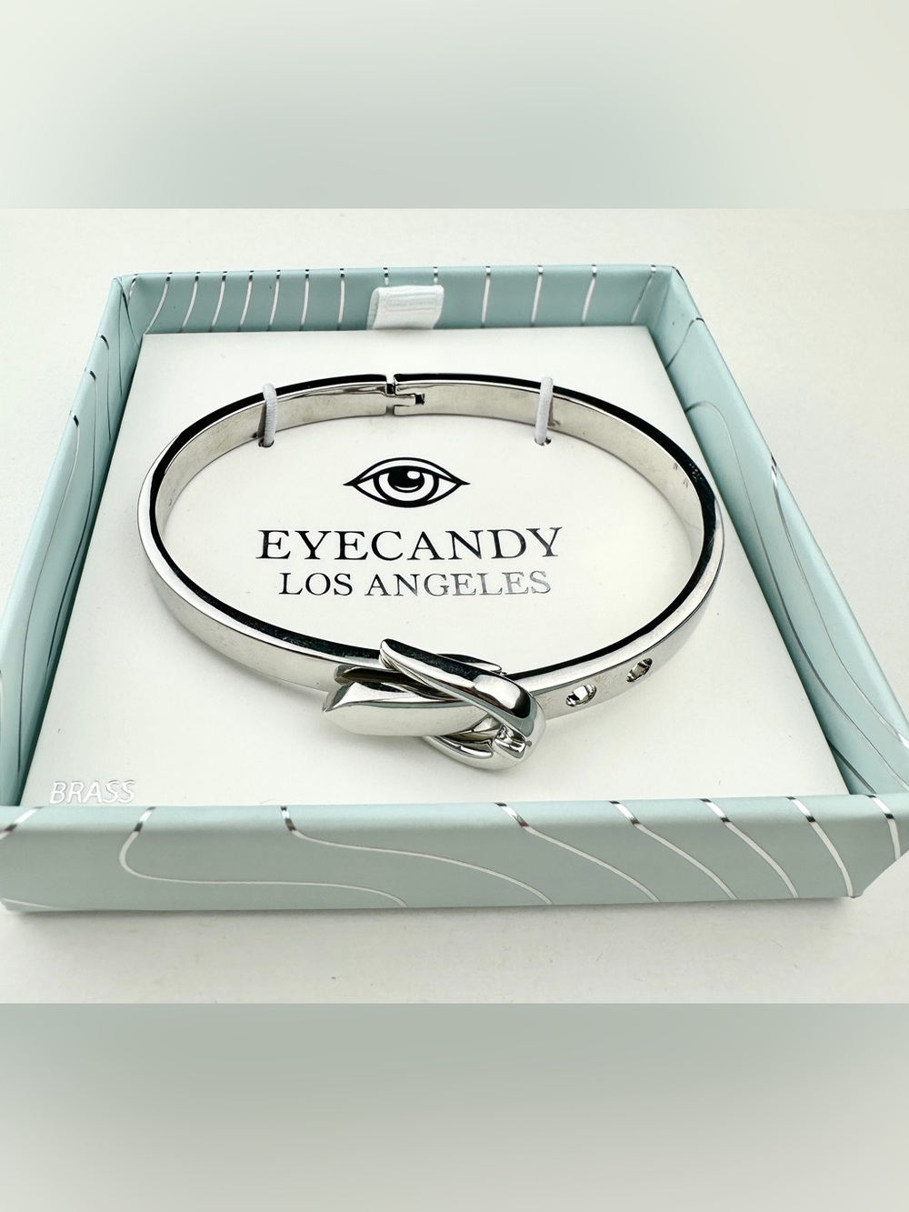 NWT Eye Candy Teresa Silver Belt Cuff Bracelet